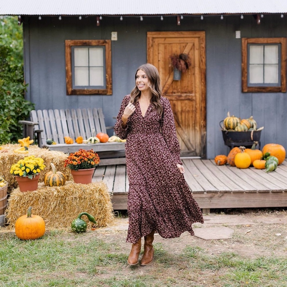 Fall Maroon Dress